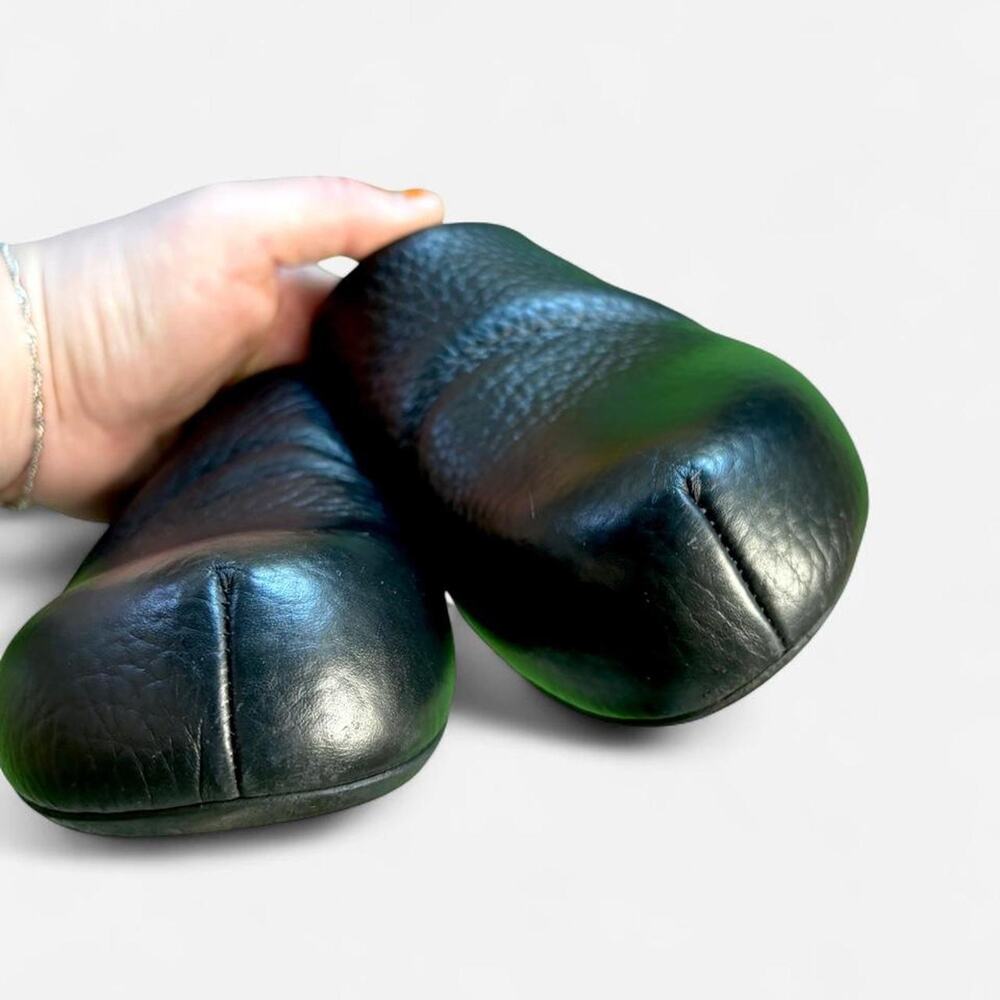 $950 Marni Black Leather Fussbett Sabot Mules Made in Italy Minimalist Size 36 - Picture 6 of 7